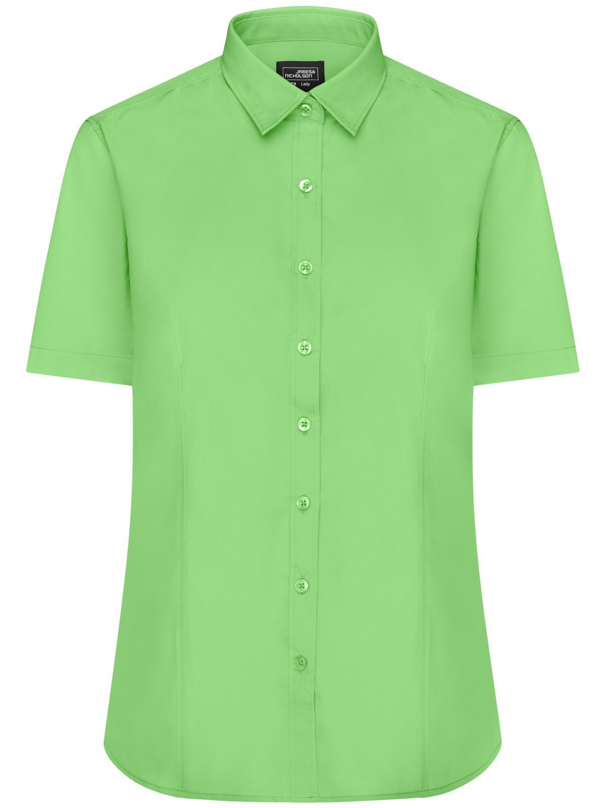 Ladies' Shirt Short sleeve Poplin Damen Hemd / Bluse – Daiber – Farbe lime-green – individuell veredelbar
