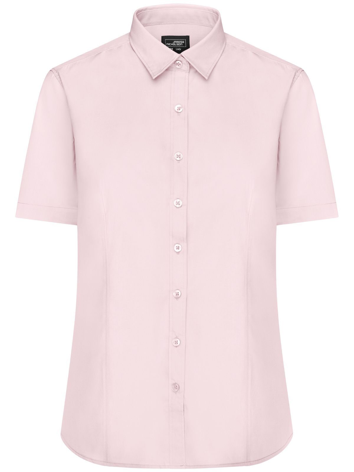 Ladies' Shirt Short sleeve Poplin Damen Hemd / Bluse – Daiber – Farbe light-pink – individuell veredelbar