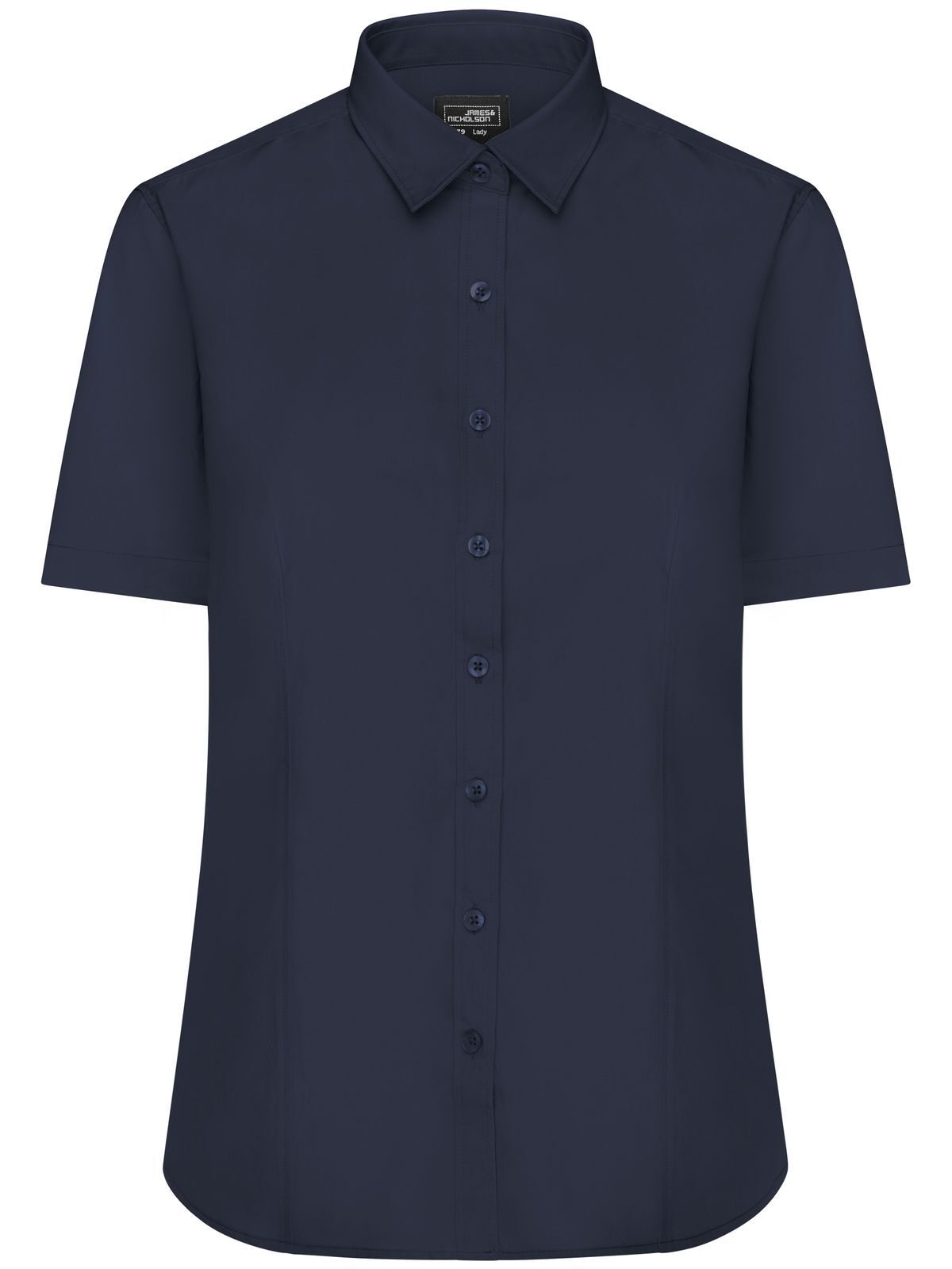 Ladies' Shirt Short sleeve Poplin Damen Hemd / Bluse – Daiber – Farbe Navy – individuell veredelbar
