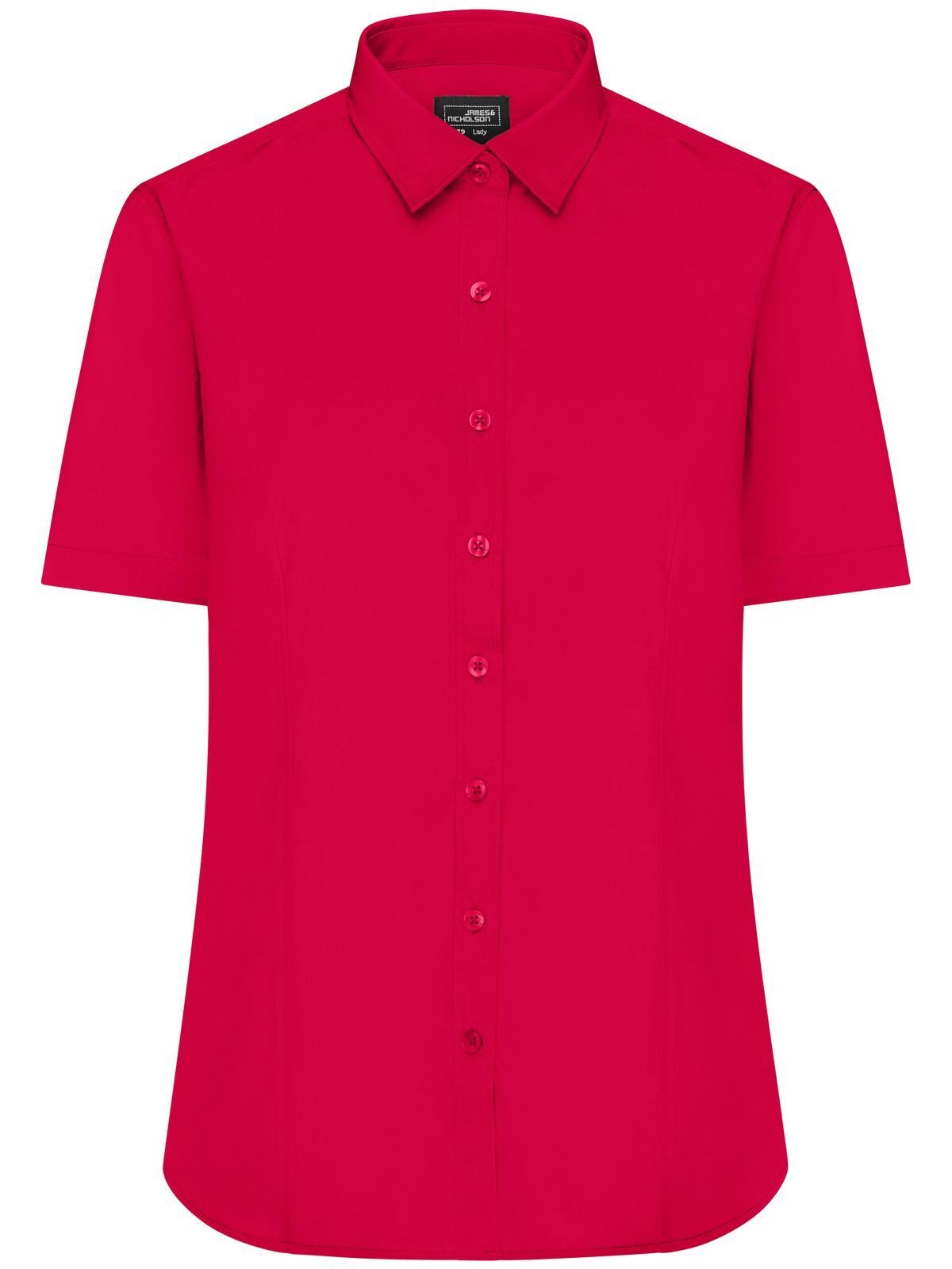 Ladies' Shirt Short sleeve Poplin Damen Hemd / Bluse – Daiber – Farbe Rot – individuell veredelbar