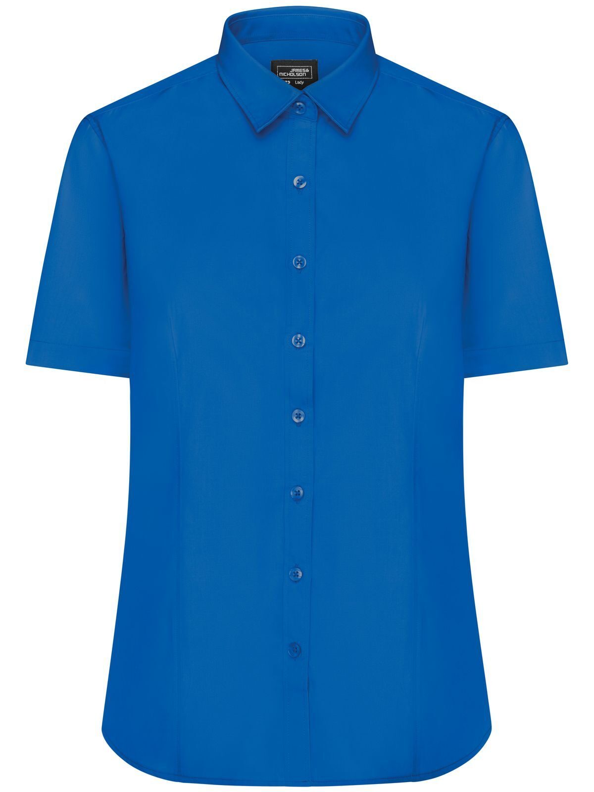Ladies' Shirt Short sleeve Poplin Damen Hemd / Bluse – Daiber – Farbe Royalblau – individuell veredelbar