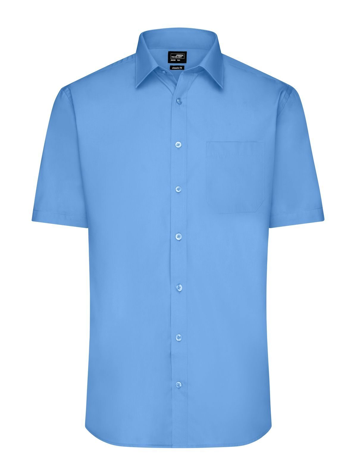 Shirt Short sleeve Poplin Herren Hemd / Bluse – Daiber – Farbe Aqua – individuell veredelbar
