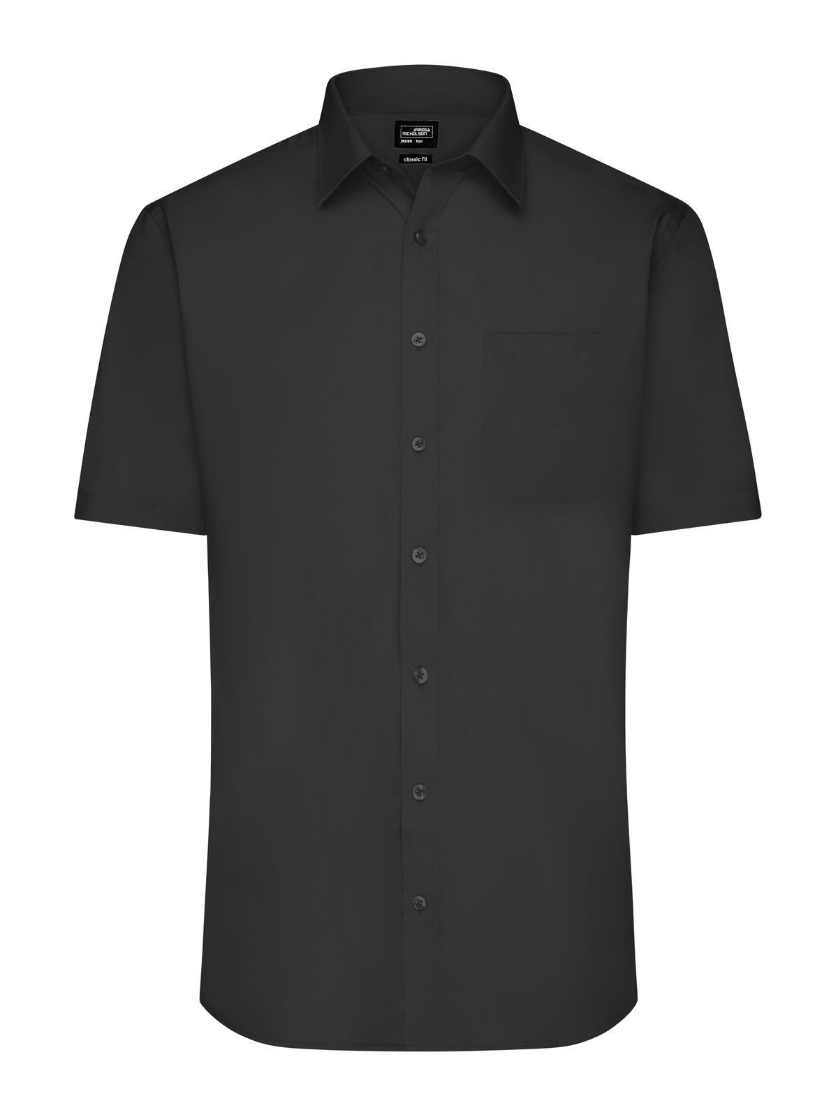 Shirt Short sleeve Poplin Herren Hemd / Bluse – Daiber – Farbe Schwarz – individuell veredelbar