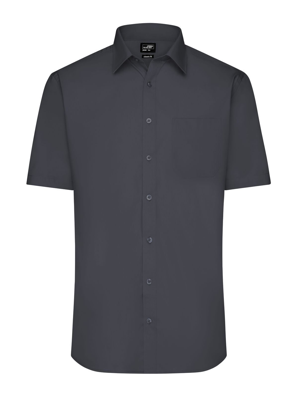 Shirt Short sleeve Poplin Herren Hemd / Bluse – Daiber – Farbe carbon – individuell veredelbar
