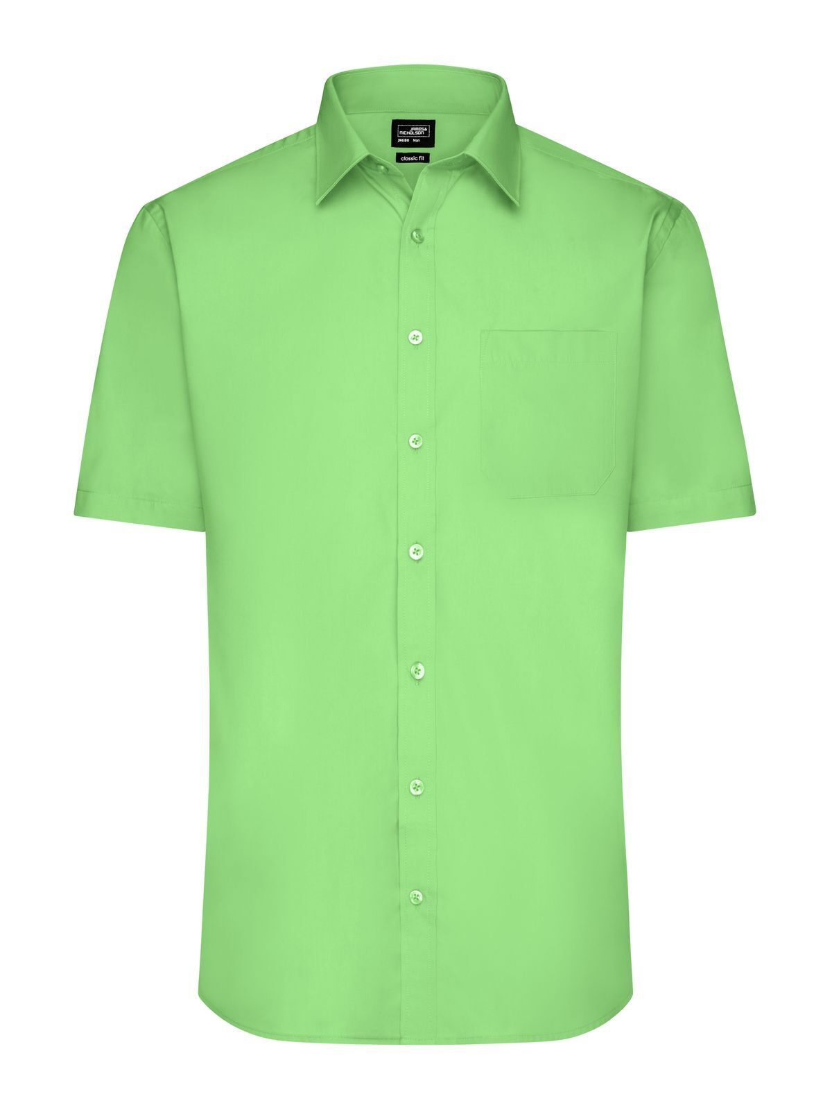 Shirt Short sleeve Poplin Herren Hemd / Bluse – Daiber – Farbe lime-green – individuell veredelbar