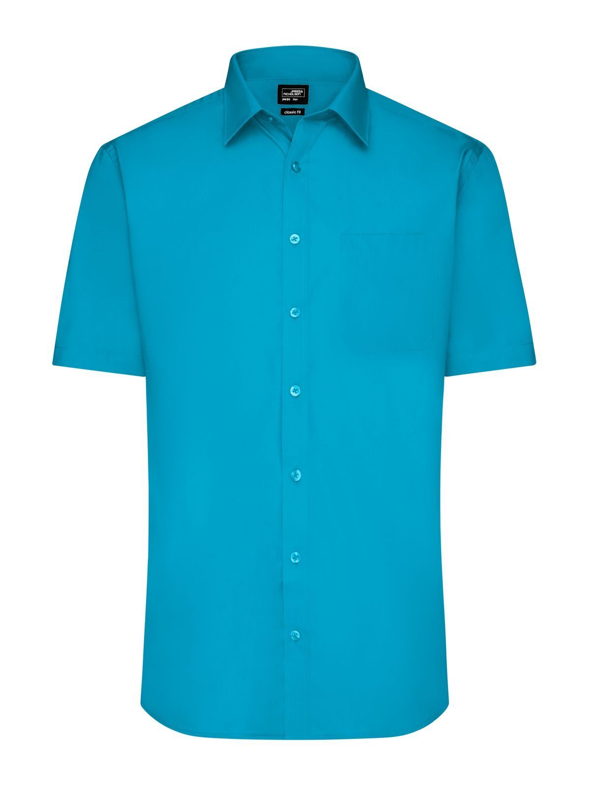 Shirt Short sleeve Poplin Herren Hemd / Bluse – Daiber – Farbe Türkis – individuell veredelbar