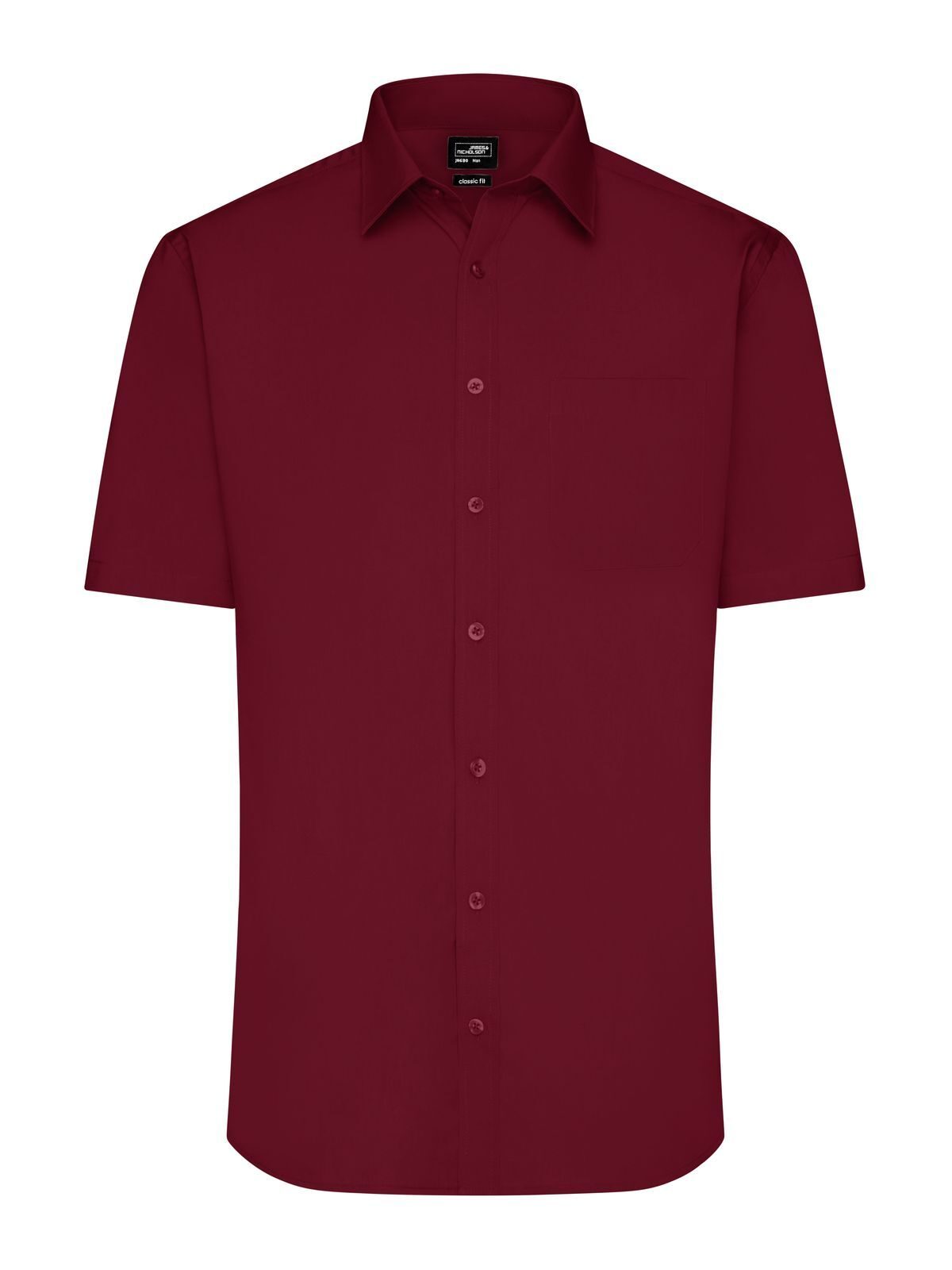 Shirt Short sleeve Poplin Herren Hemd / Bluse – Daiber – Farbe Bordeaux – individuell veredelbar