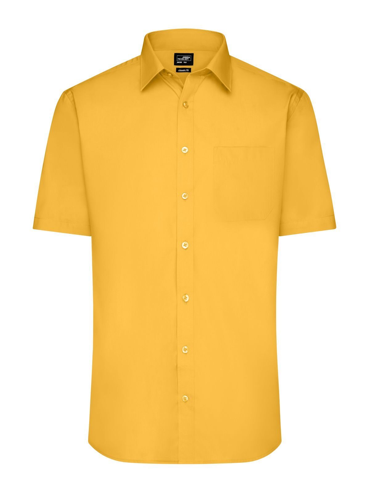 Shirt Short sleeve Poplin Herren Hemd / Bluse – Daiber – Farbe Gelb – individuell veredelbar