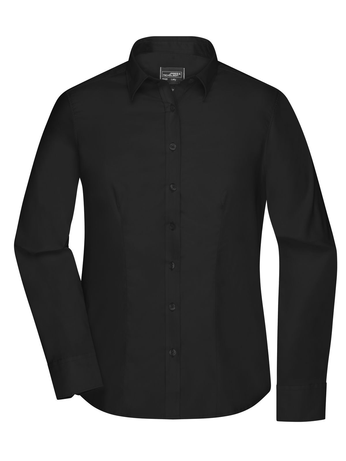 Ladies' Shirt Longsleeve Micro-Twill Damen Hemd / Bluse – Daiber – Farbe Schwarz – individuell veredelbar