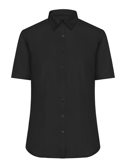 Ladies' Shirt Shortsleeve Micro-Twill Damen Hemd / Bluse – Daiber – Farbe Schwarz – individuell veredelbar