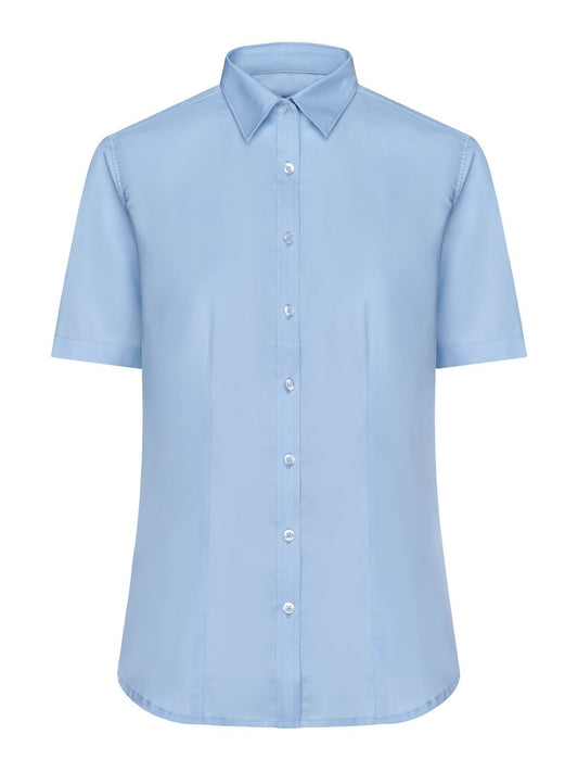 Ladies' Shirt Shortsleeve Micro-Twill Damen Hemd / Bluse – Daiber – Farbe light-blue – individuell veredelbar