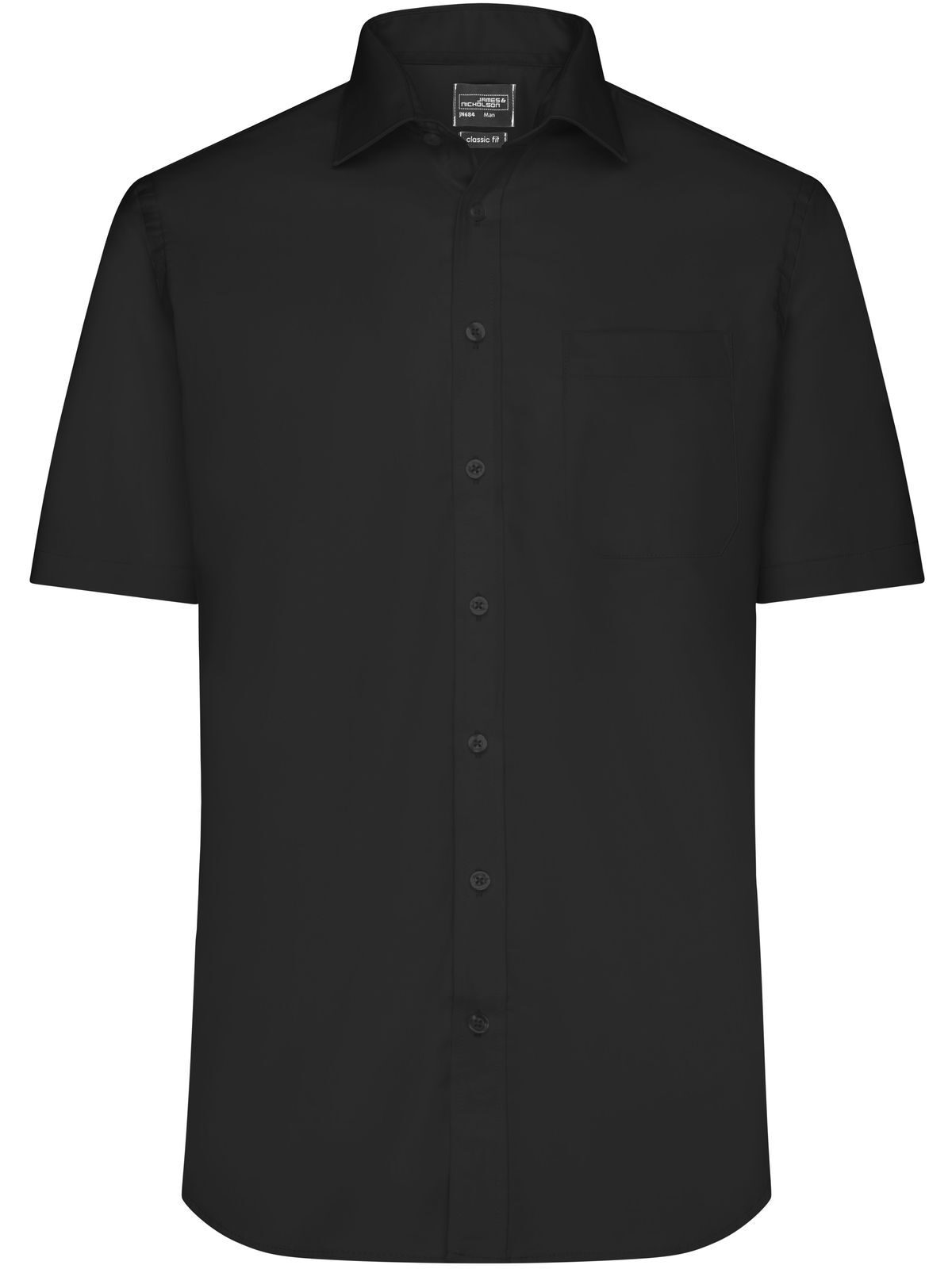 'Shirt Shortsleeve Micro-Twill Herren Hemd / Bluse – Daiber – Farbe Schwarz – individuell veredelbar