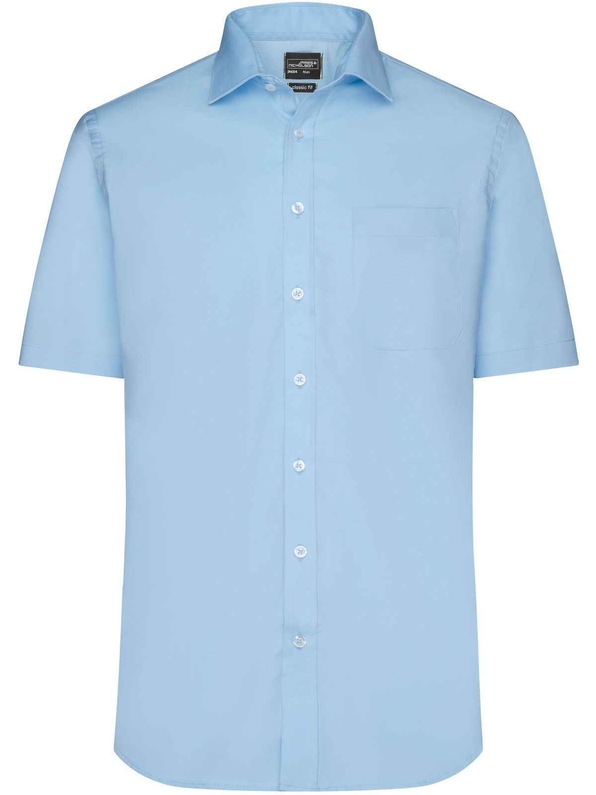 'Shirt Shortsleeve Micro-Twill Herren Hemd / Bluse – Daiber – Farbe light-blue – individuell veredelbar