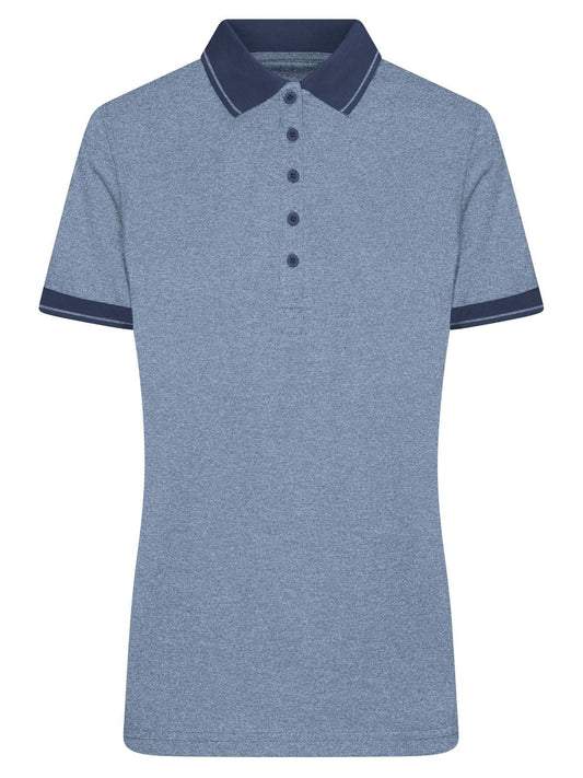 Ladies' Heather Polo Damen Poloshirt – Daiber – Farbe blue-melange/navy – individuell veredelbar