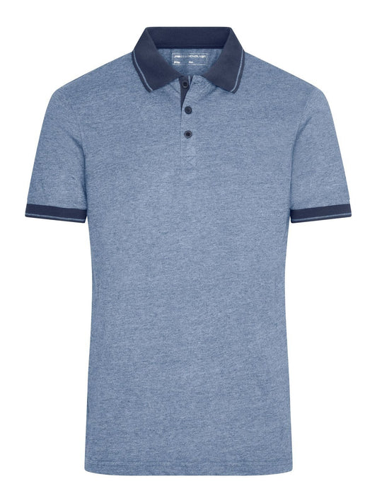 Heather Polo Herren Poloshirt – Daiber – Farbe blue-melange/navy – individuell veredelbar