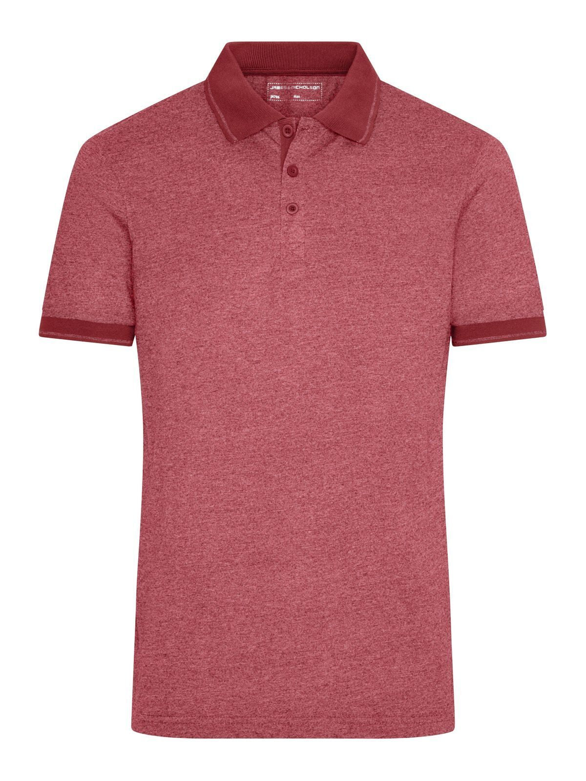 Heather Polo Herren Poloshirt – Daiber – Farbe wine-melange/wine – individuell veredelbar