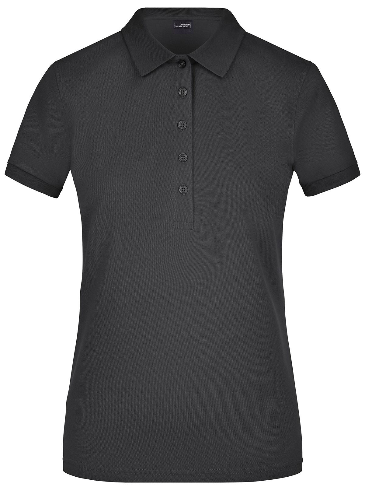 Ladies' Elastic Polo Piqué Damen Poloshirt – Daiber – Farbe Schwarz – individuell veredelbar