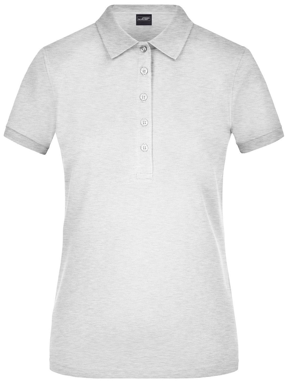 Ladies' Elastic Polo Piqué Damen Poloshirt – Daiber – Farbe grey-heather – individuell veredelbar