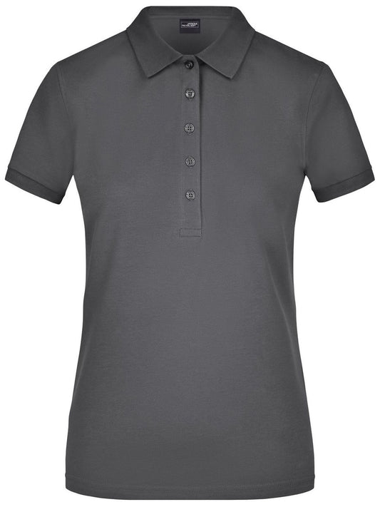 Ladies' Elastic Polo Piqué Damen Poloshirt – Daiber – Farbe graphite – individuell veredelbar