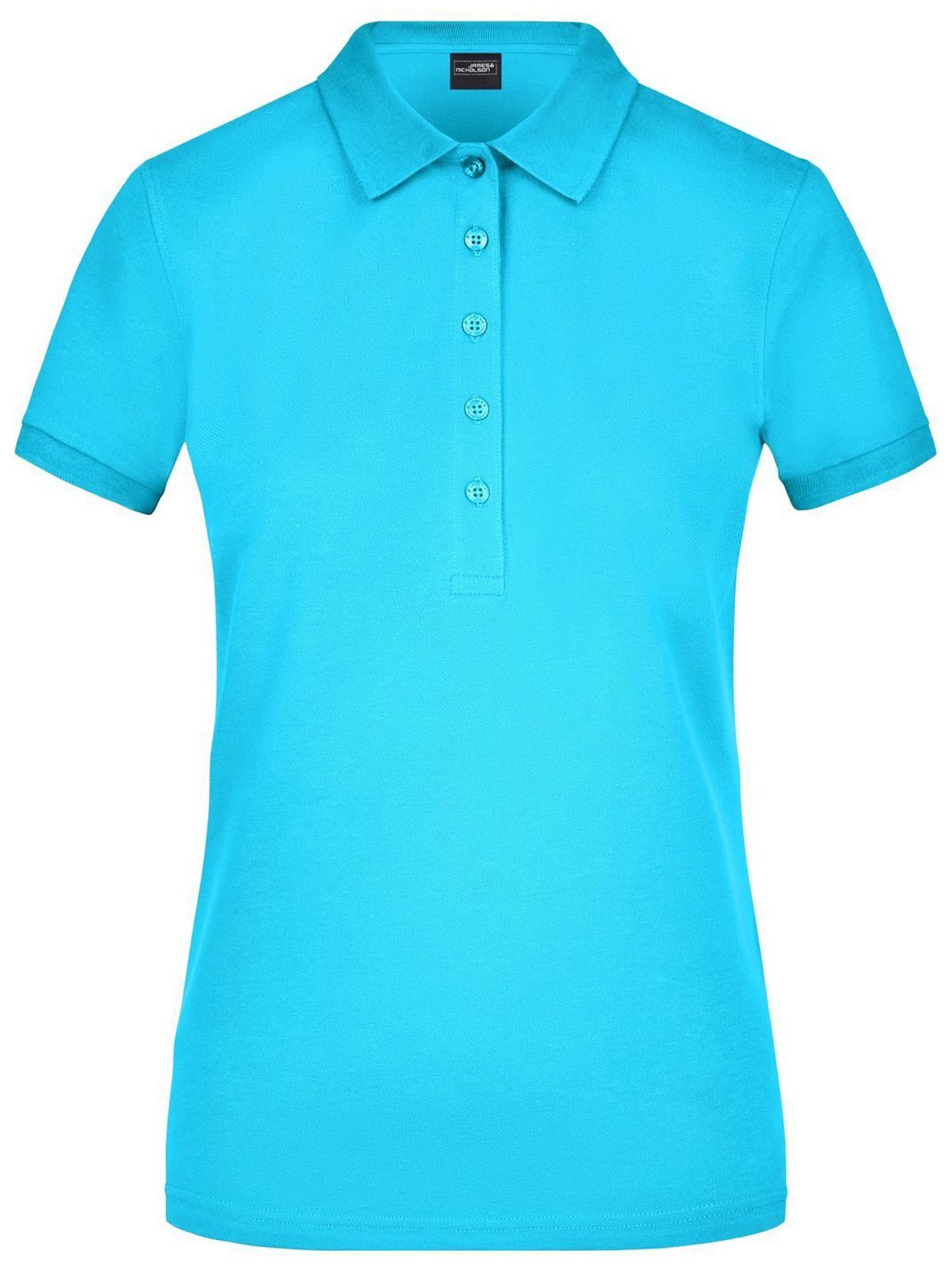 Ladies' Elastic Polo Piqué Damen Poloshirt – Daiber – Farbe Türkis – individuell veredelbar