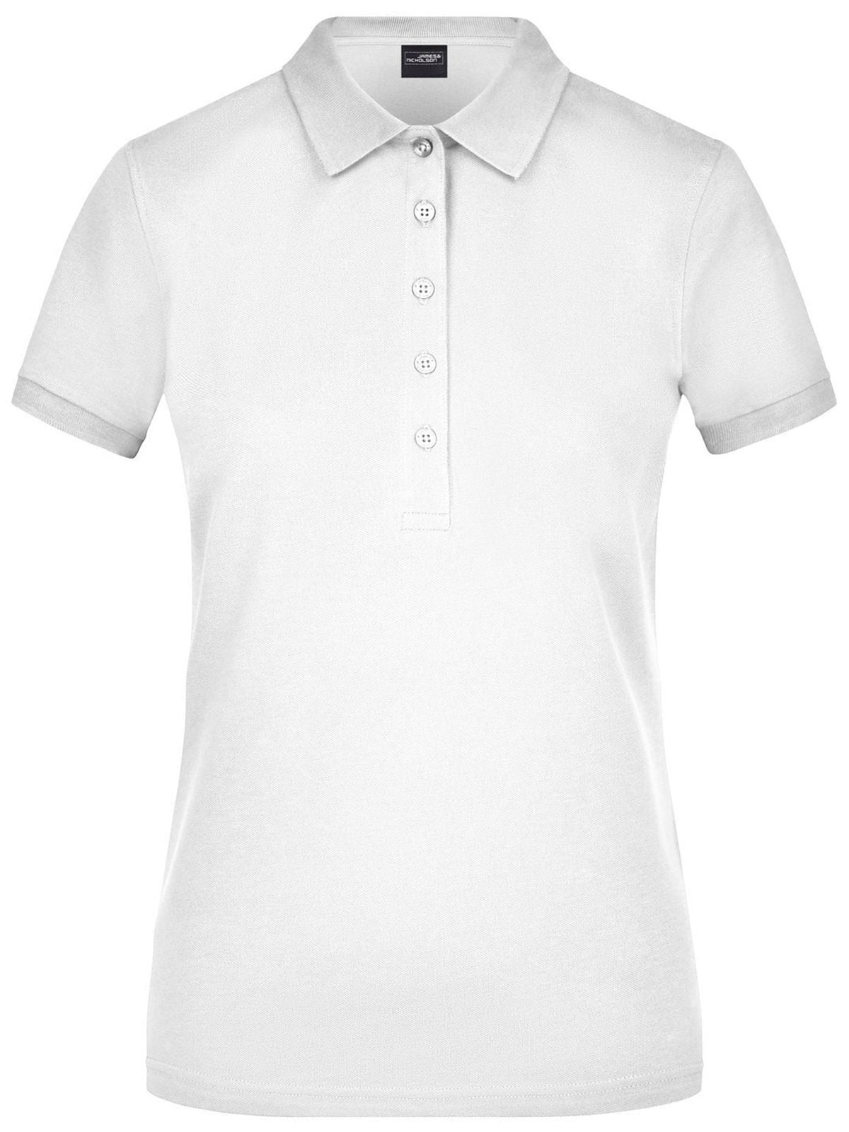 Ladies' Elastic Polo Piqué Damen Poloshirt – Daiber – Farbe Weiß – individuell veredelbar