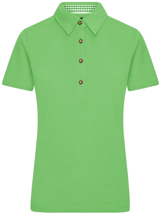 Ladies' Traditional Polo Damen Poloshirt – Daiber – Farbe lime-green/lime-green-white – individuell veredelbar