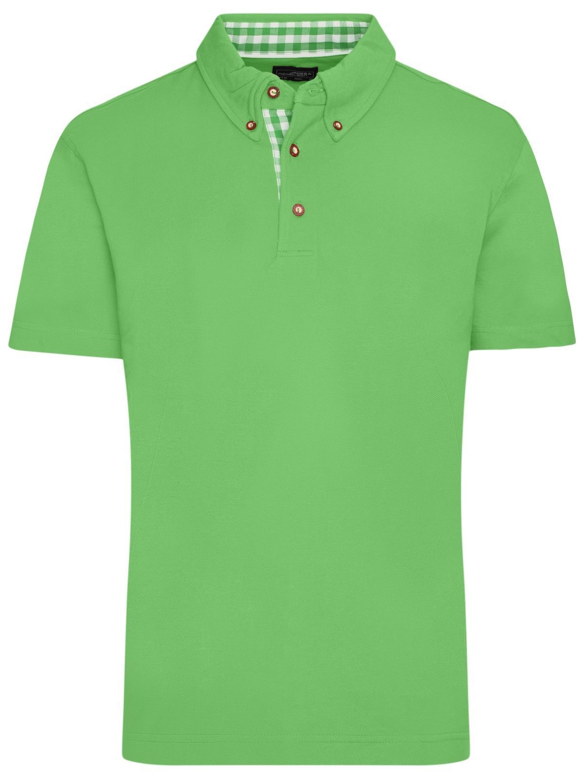 Traditional Polo Herren Poloshirt – Daiber – Farbe lime-green/lime-green-white – individuell veredelbar