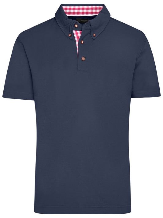 Traditional Polo Herren Poloshirt – Daiber – Farbe navy/red-white – individuell veredelbar