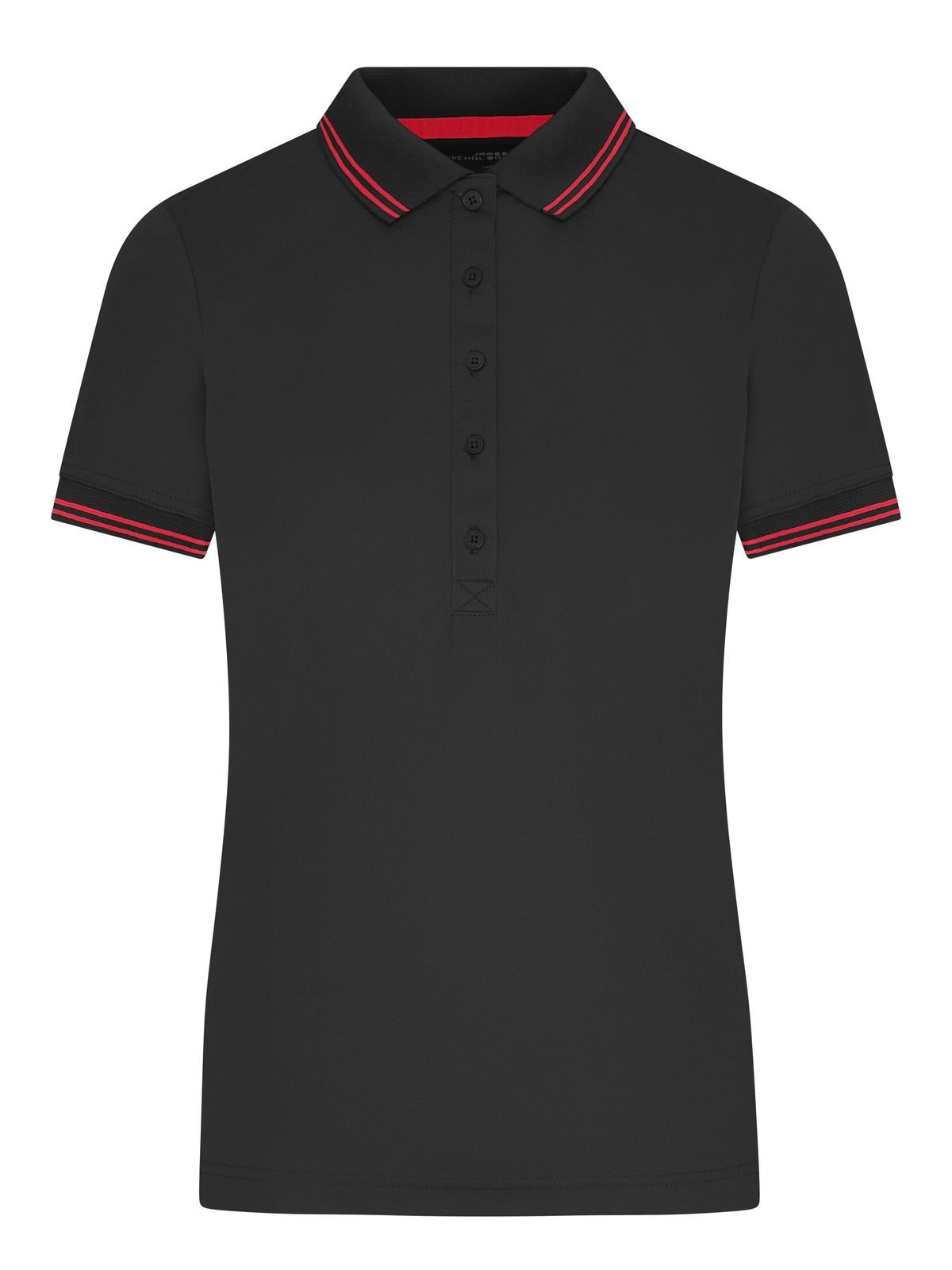 Ladies' Functional Polo Damen Poloshirt – Daiber – Farbe black/red – individuell veredelbar