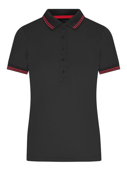Ladies' Functional Polo Damen Poloshirt – Daiber – Farbe black/red – individuell veredelbar