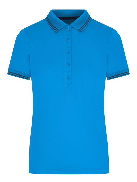 Ladies' Functional Polo Damen Poloshirt – Daiber – Farbe bright-blue/navy – individuell veredelbar