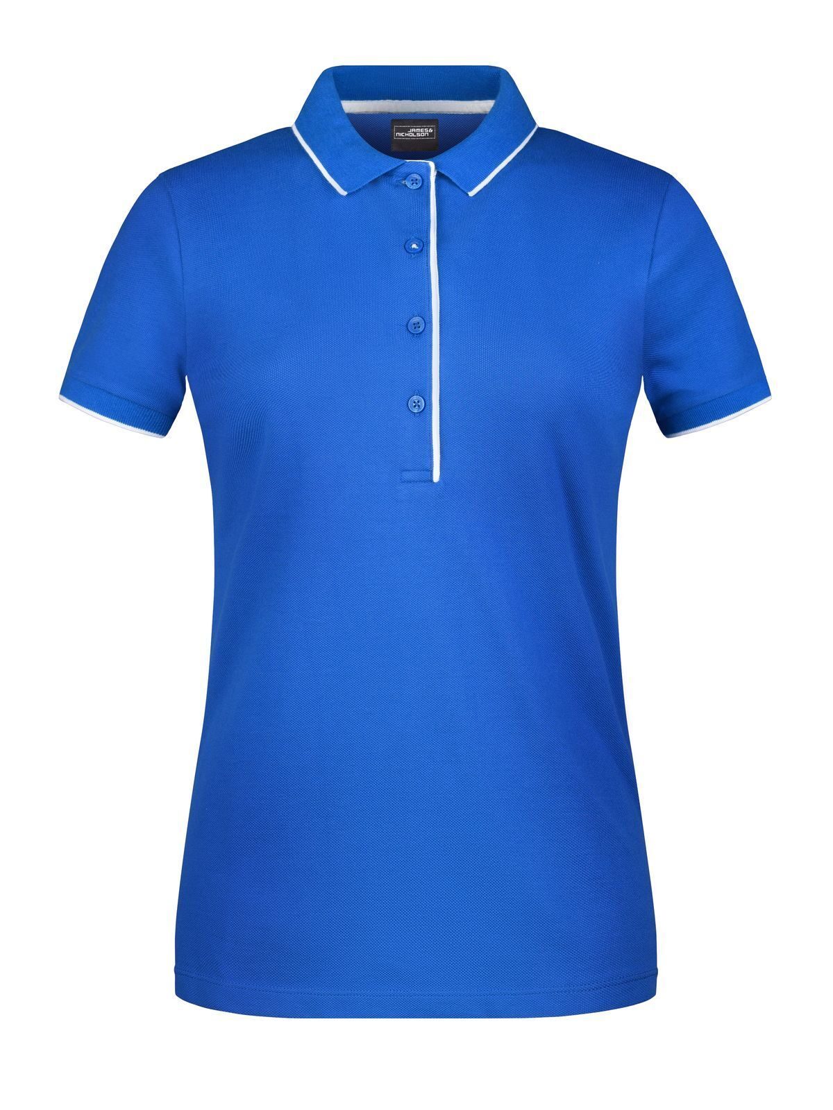 Ladies' Polo Stripe Damen Poloshirt – Daiber – Farbe royal/white – individuell veredelbar