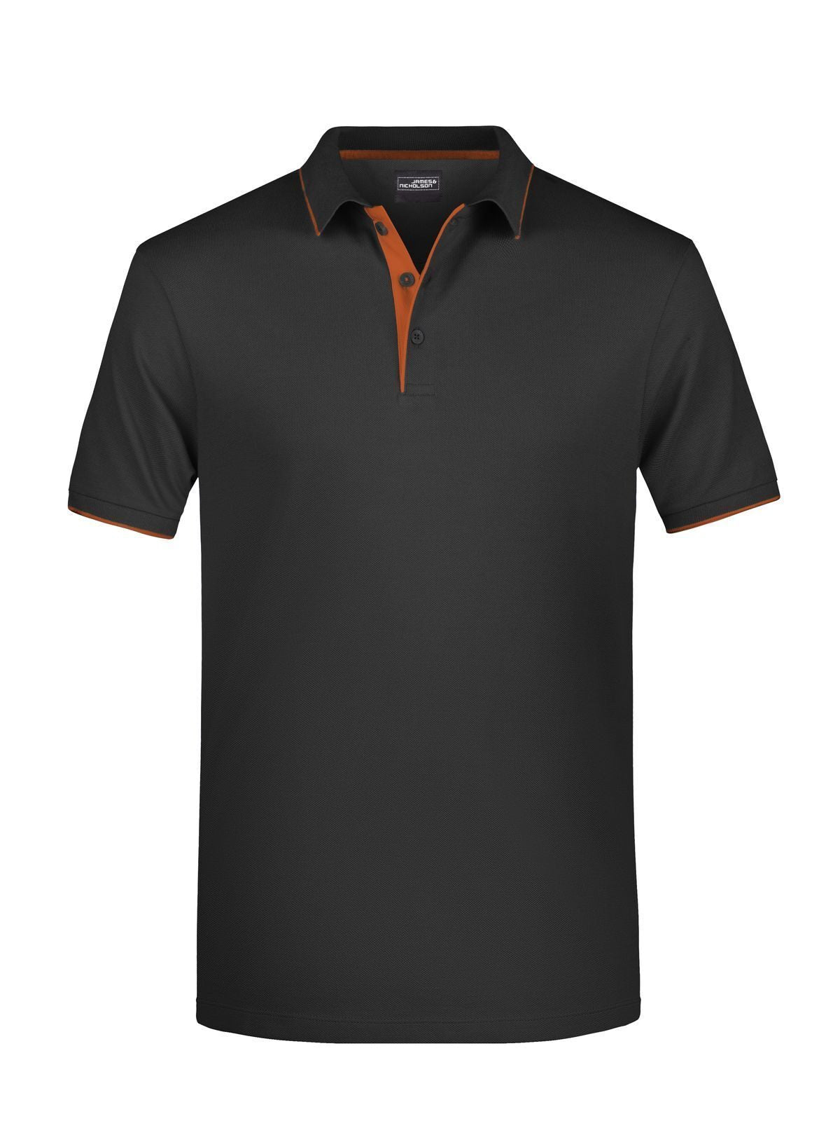 Polo Stripe Herren Poloshirt – Daiber – Farbe black/orange – individuell veredelbar
