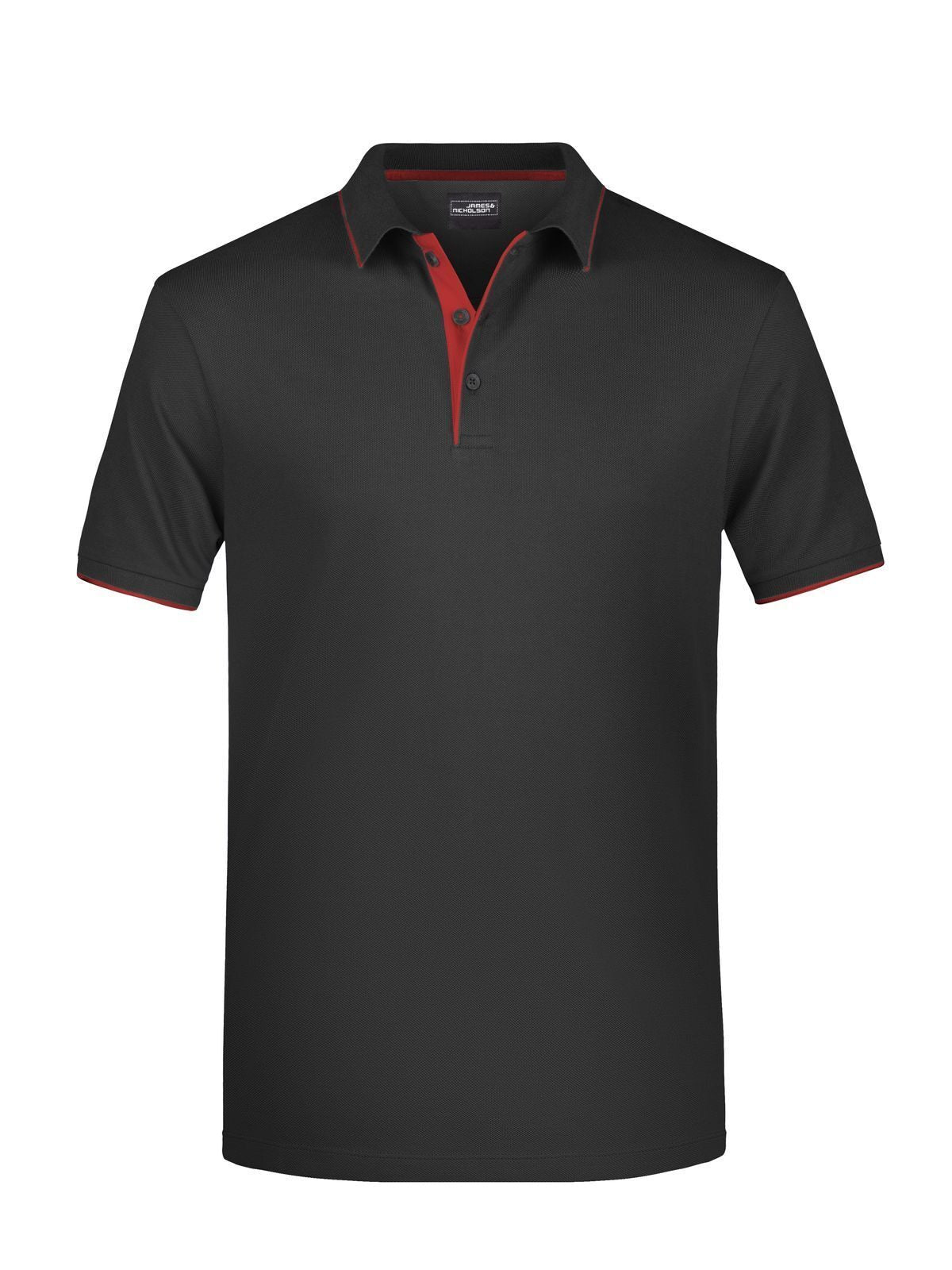 Polo Stripe Herren Poloshirt – Daiber – Farbe black/red – individuell veredelbar