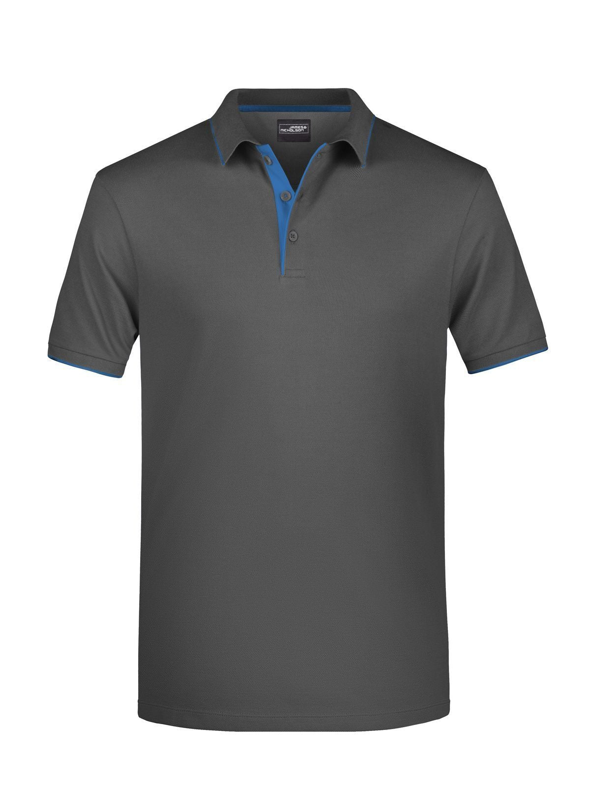 Polo Stripe Herren Poloshirt – Daiber – Farbe graphite/aqua – individuell veredelbar