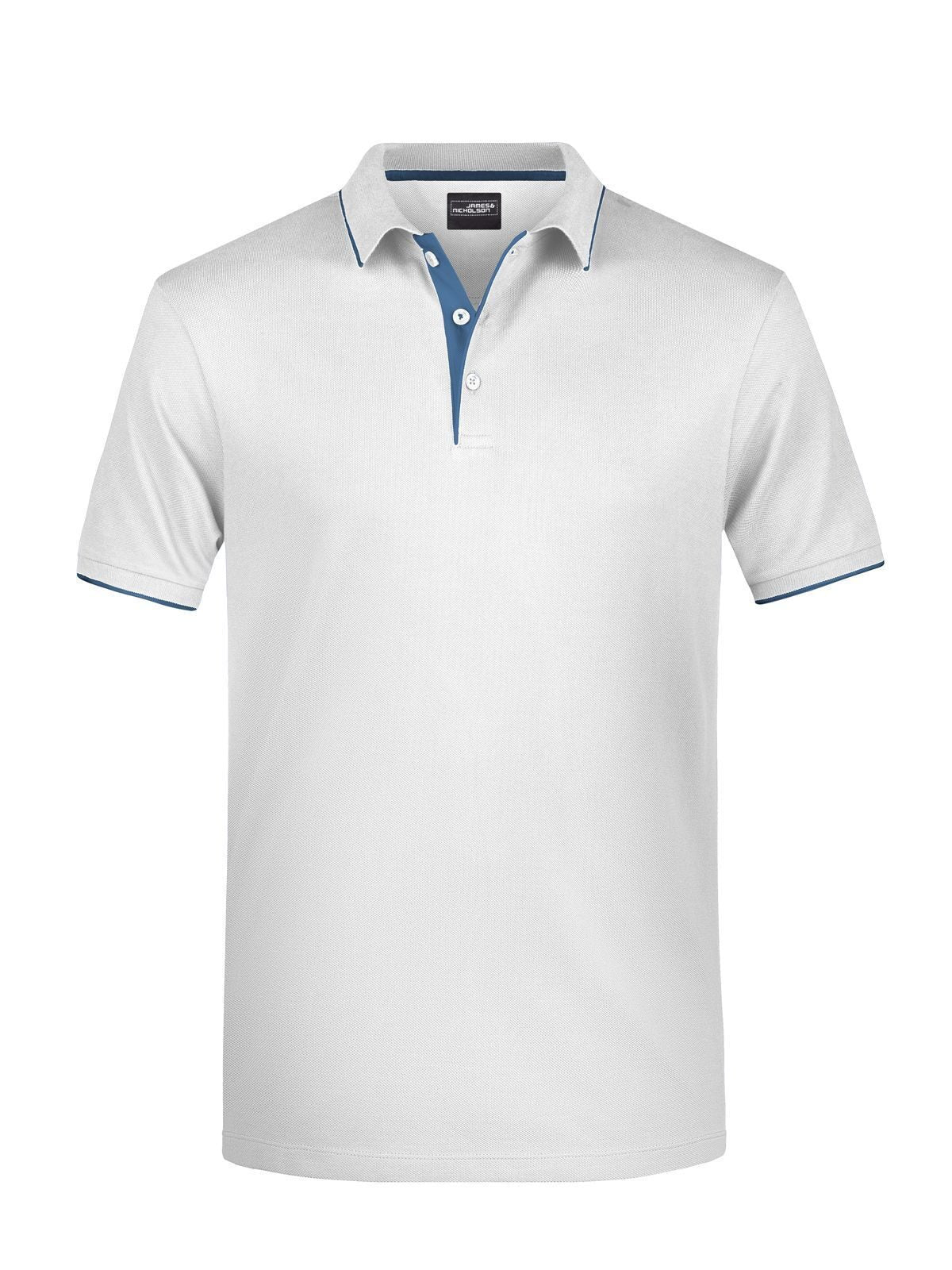 Polo Stripe Herren Poloshirt – Daiber – Farbe white/navy – individuell veredelbar
