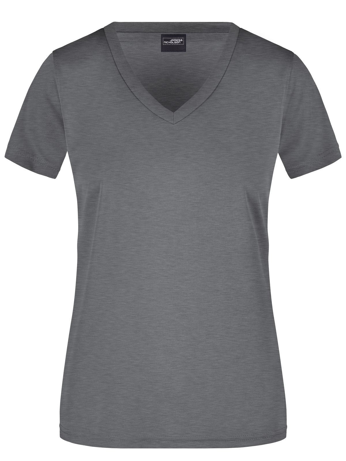 Ladies' Active-V Damen T-Shirt – Daiber – Farbe dark-melange – individuell veredelbar