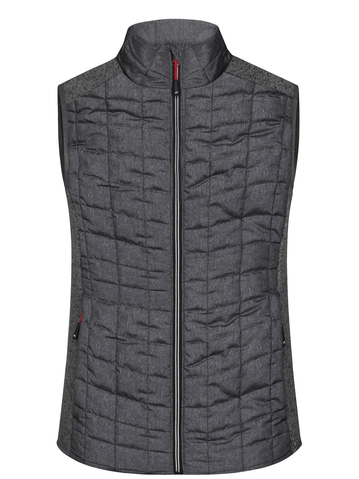 Ladies' Knitted Hybrid Vest Damen Jacke – Daiber – Farbe grey-melange/anthracite-melang – individuell veredelbar
