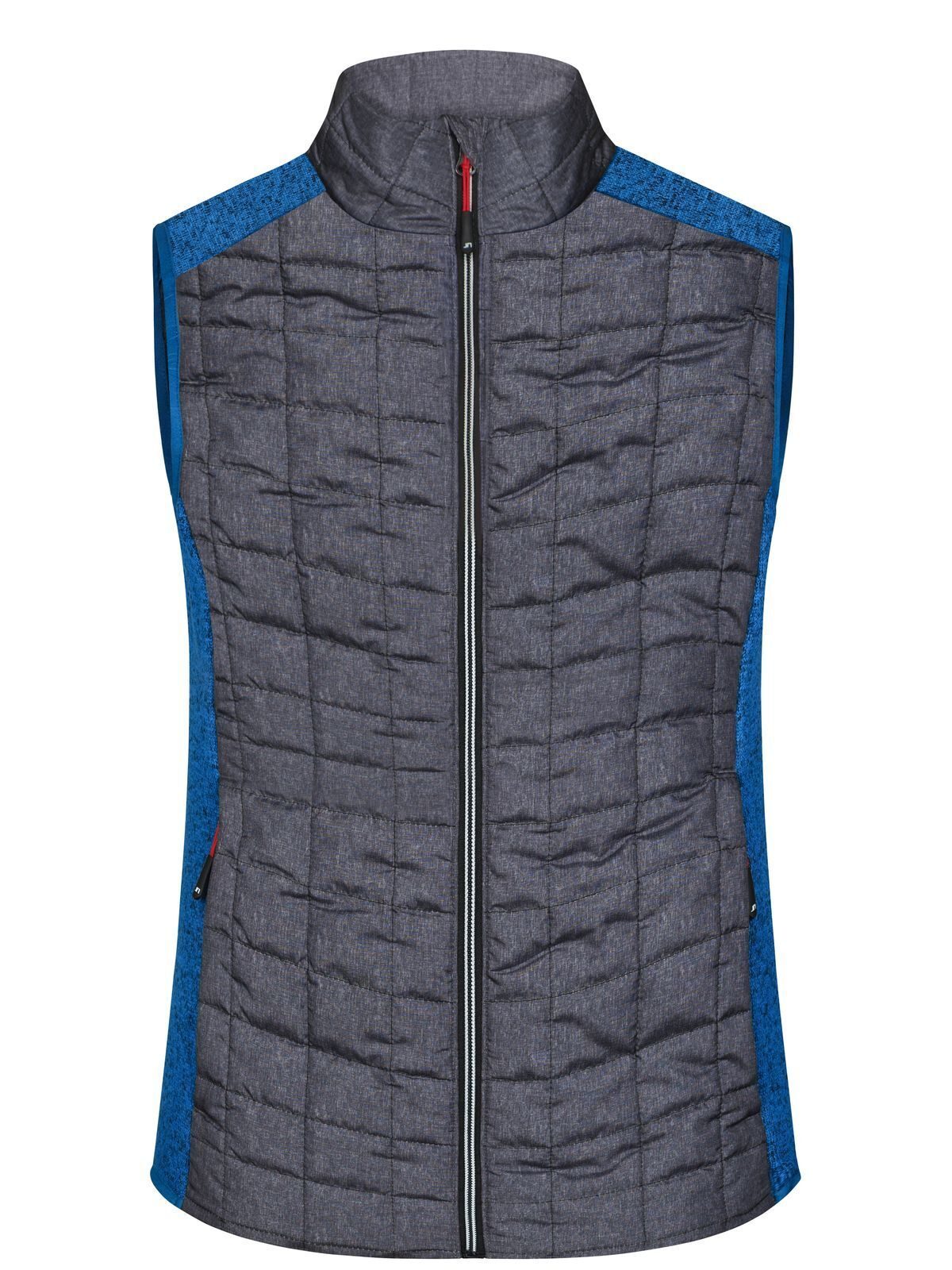 Ladies' Knitted Hybrid Vest Damen Jacke – Daiber – Farbe royal-melange/anthracite-melan – individuell veredelbar