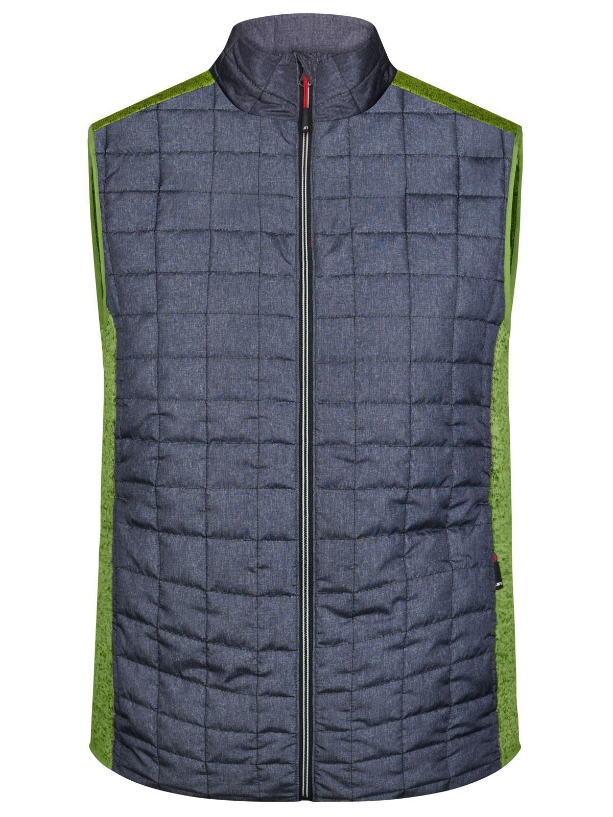 Knitted Hybrid Vest Herren Jacke – Daiber – Farbe kiwi-melange/anthracite-melang – individuell veredelbar