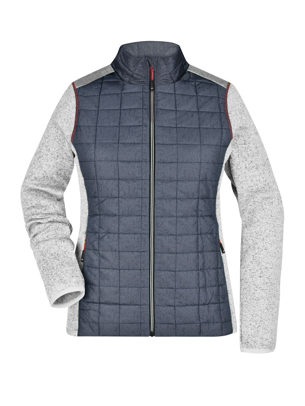 Ladies' Knitted Hybrid Jacket Damen – Daiber – Farbe light-melange/anthracite-melan – individuell veredelbar