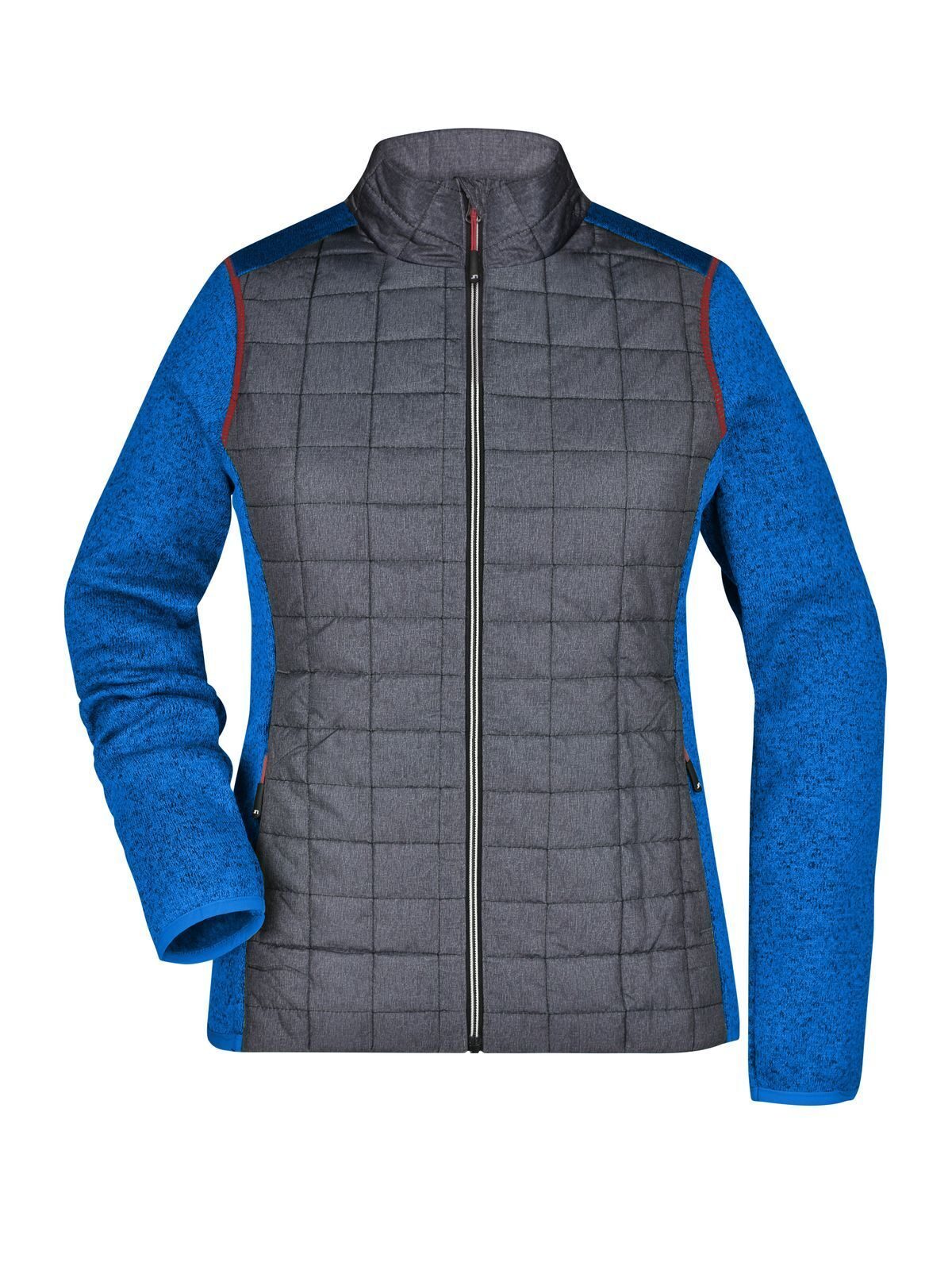 Ladies' Knitted Hybrid Jacket Damen – Daiber – Farbe royal-melange/anthracite-melan – individuell veredelbar