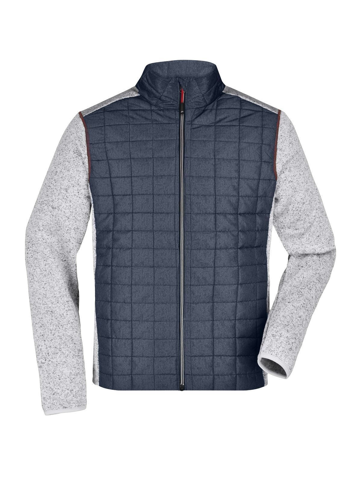 Knitted Hybrid Jacket Herren – Daiber – Farbe light-melange/anthracite-melan – individuell veredelbar