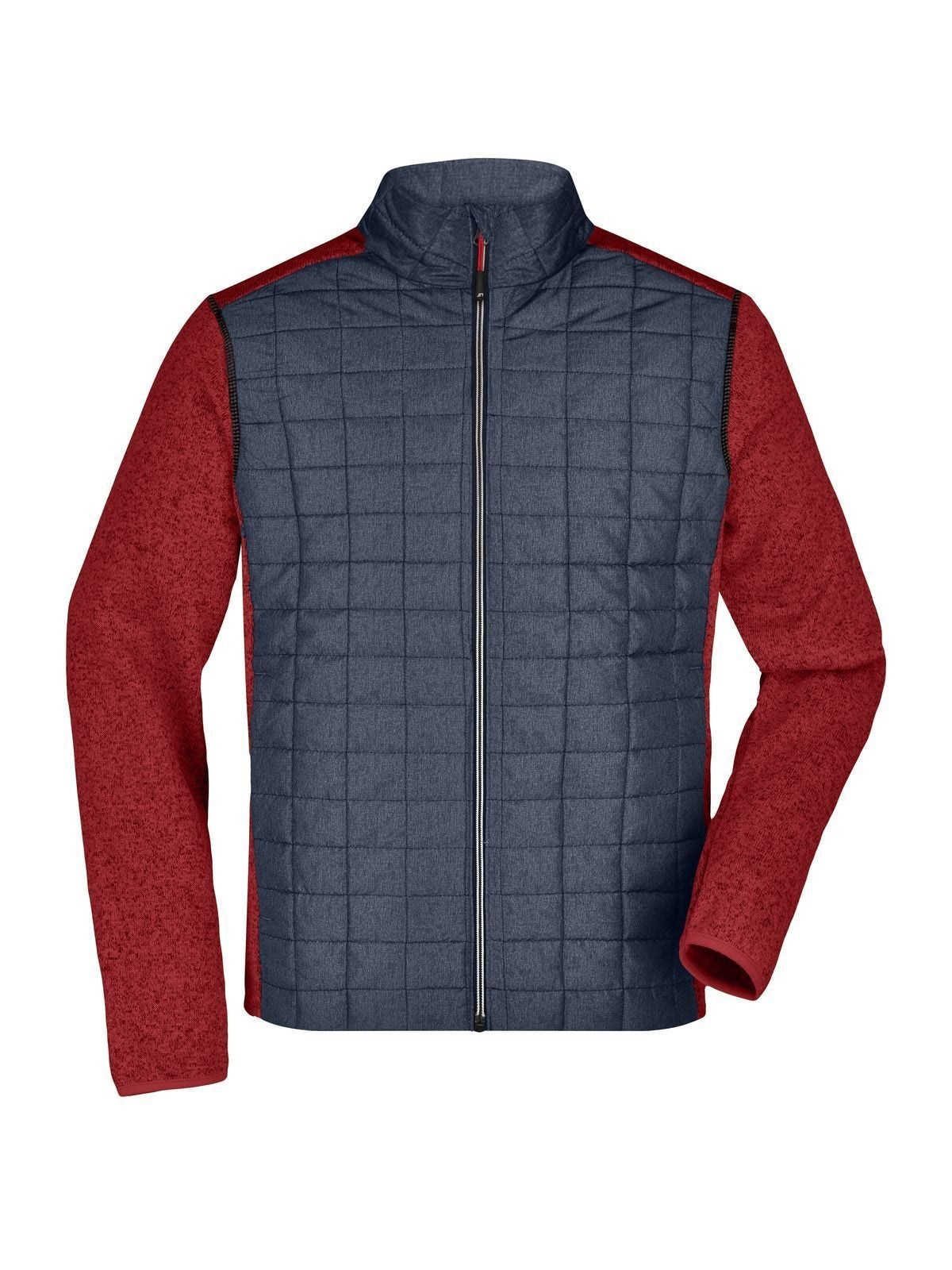 Knitted Hybrid Jacket Herren – Daiber – Farbe red-melange/anthracite-melange – individuell veredelbar