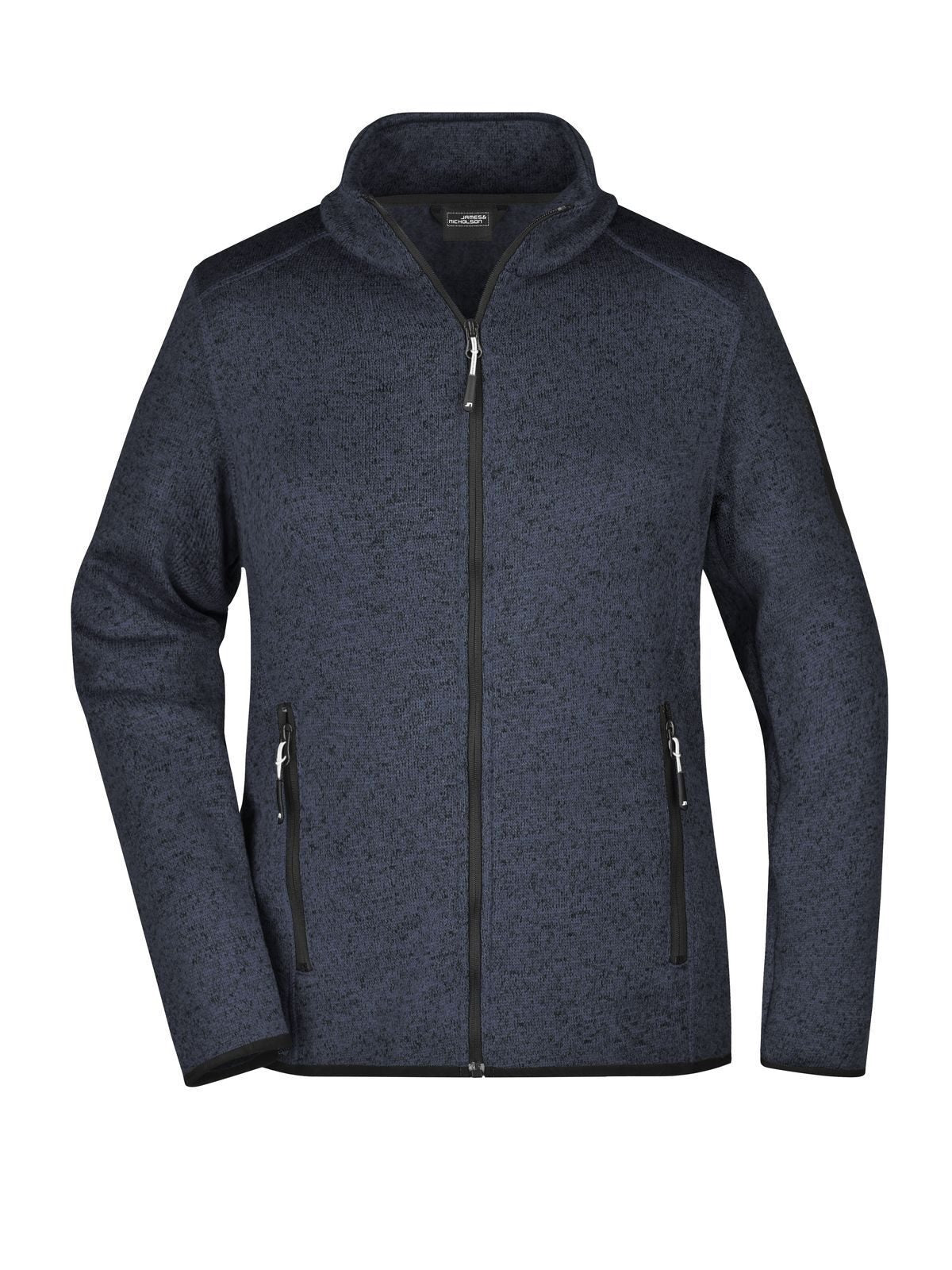 Ladies' Knitted Fleece Jacket Damen – Daiber – Farbe dark-grey-melange/silver – individuell veredelbar