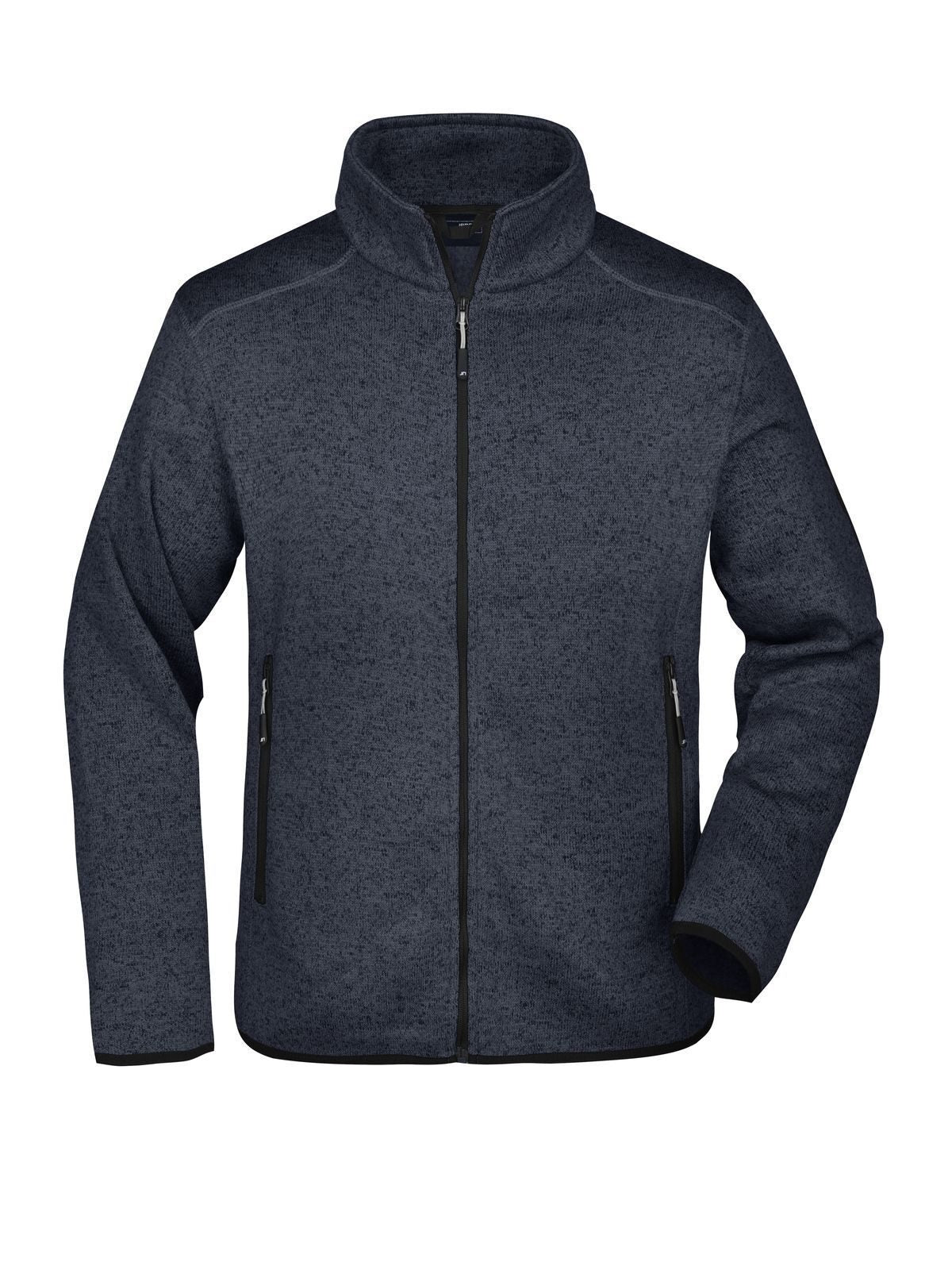 Knitted Fleece Jacket Herren – Daiber – Farbe dark-grey-melange/silver – individuell veredelbar