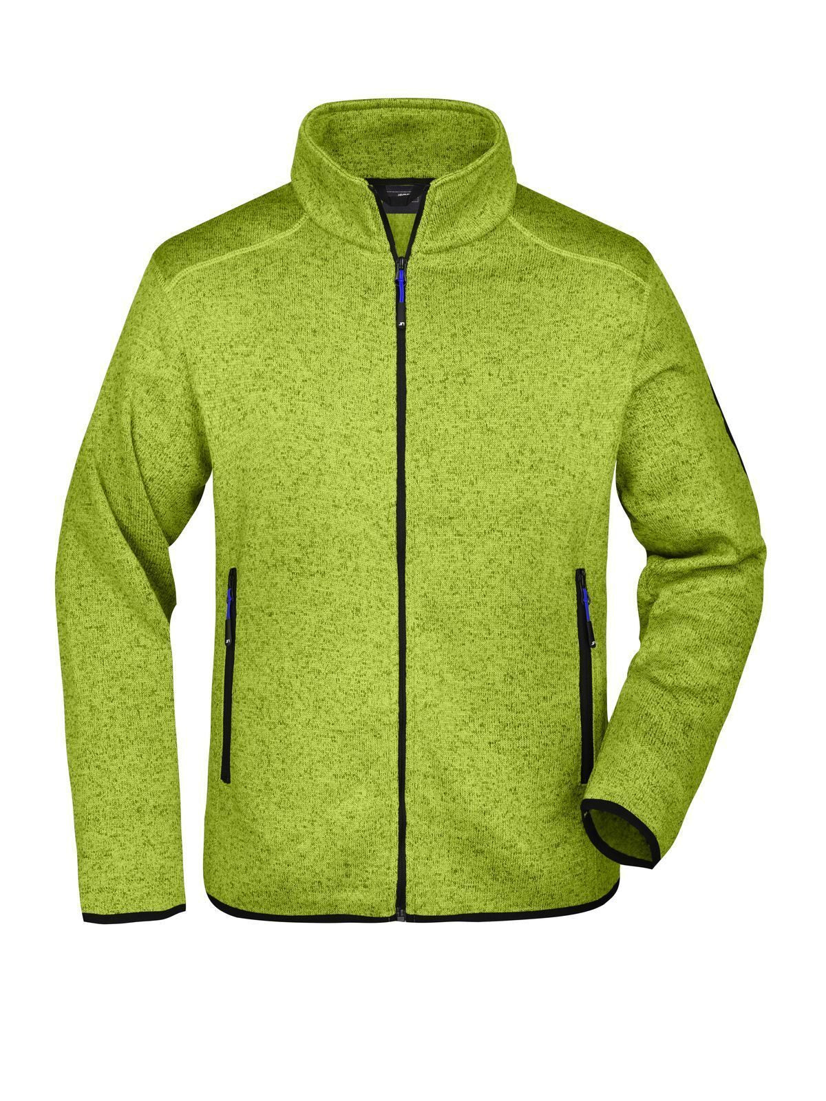 Knitted Fleece Jacket Herren – Daiber – Farbe kiwi-melange/royal – individuell veredelbar