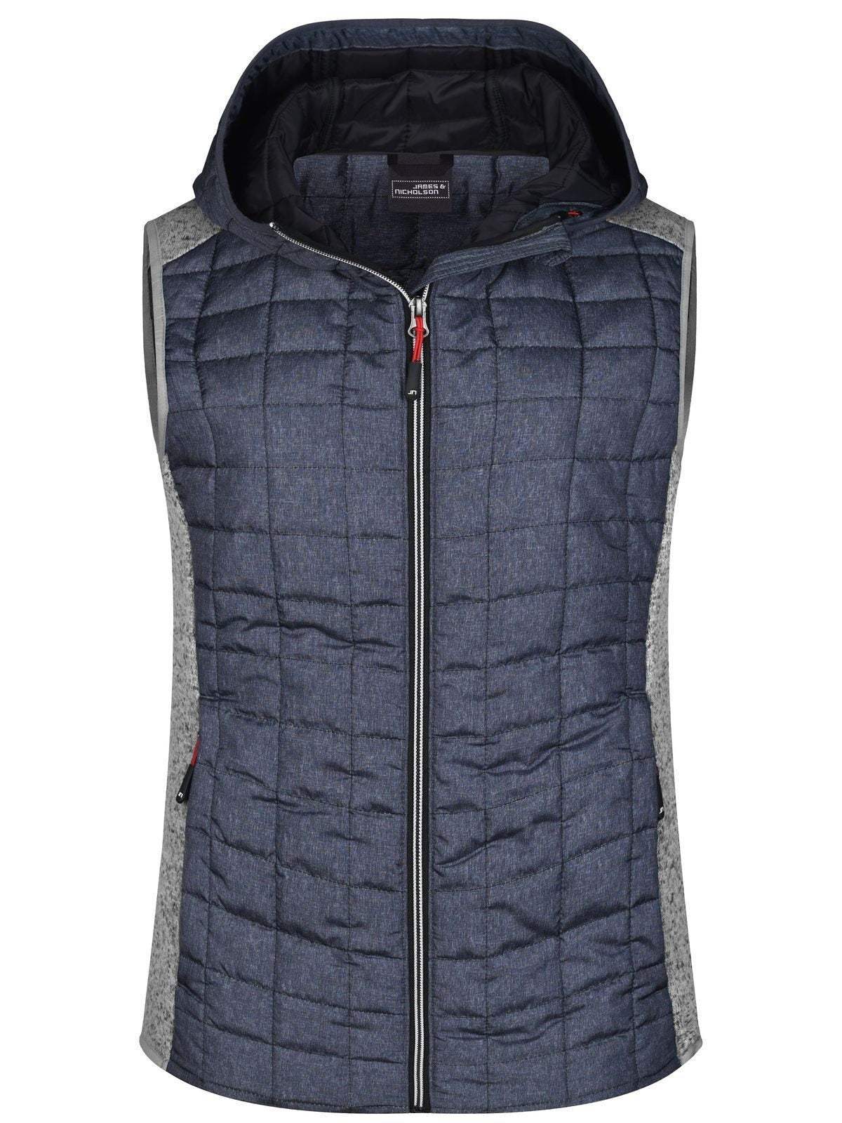 Ladies' Knitted Hybrid Vest Damen Jacke – Daiber – Farbe light-melange/anthracite-melan – individuell veredelbar