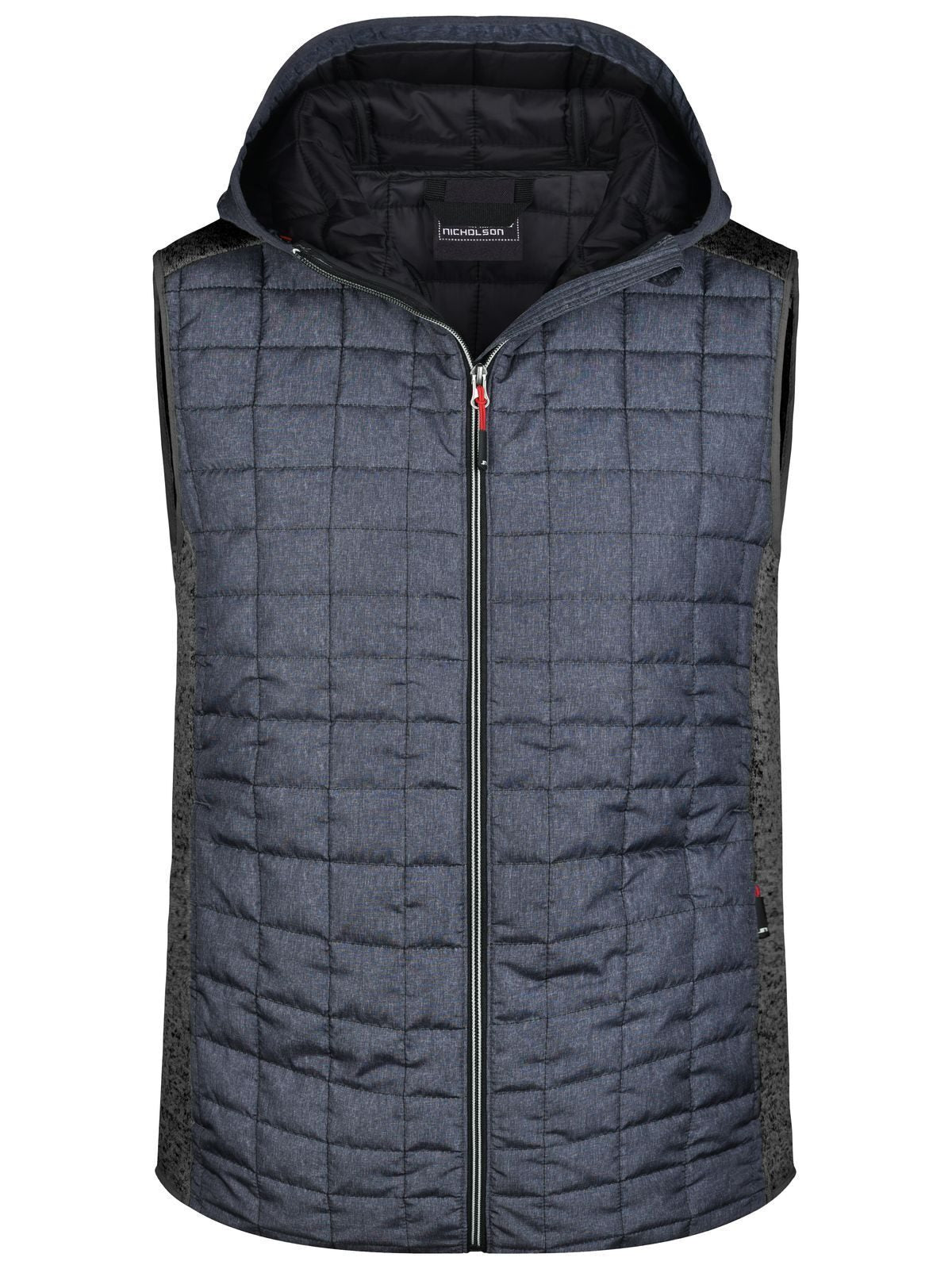Knitted Hybrid Vest Herren Jacke – Daiber – Farbe grey-melange/anthracite-melang – individuell veredelbar