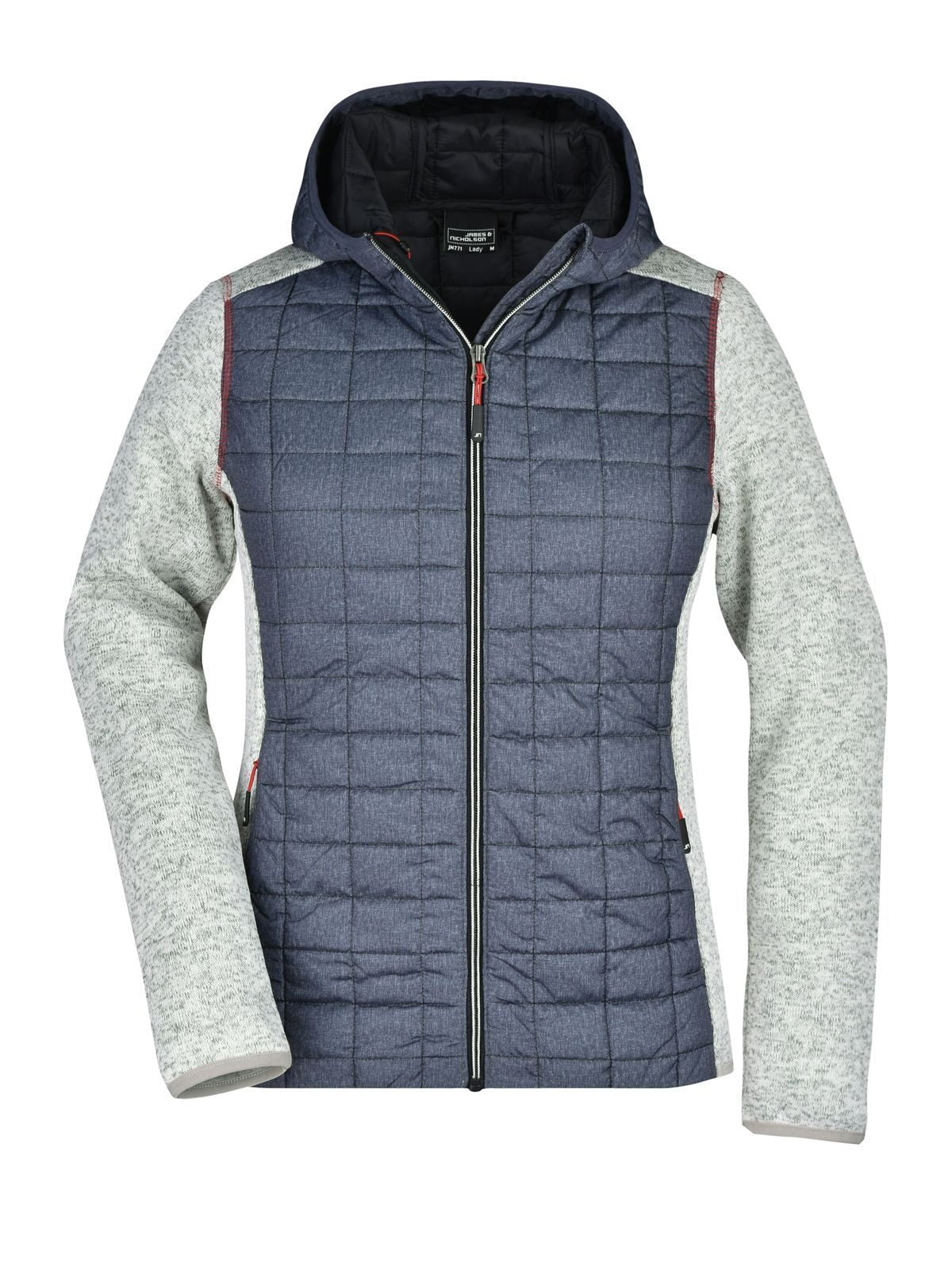 Ladies' Knitted Hybrid Jacket Damen – Daiber – Farbe light-melange/anthracite-melan – individuell veredelbar